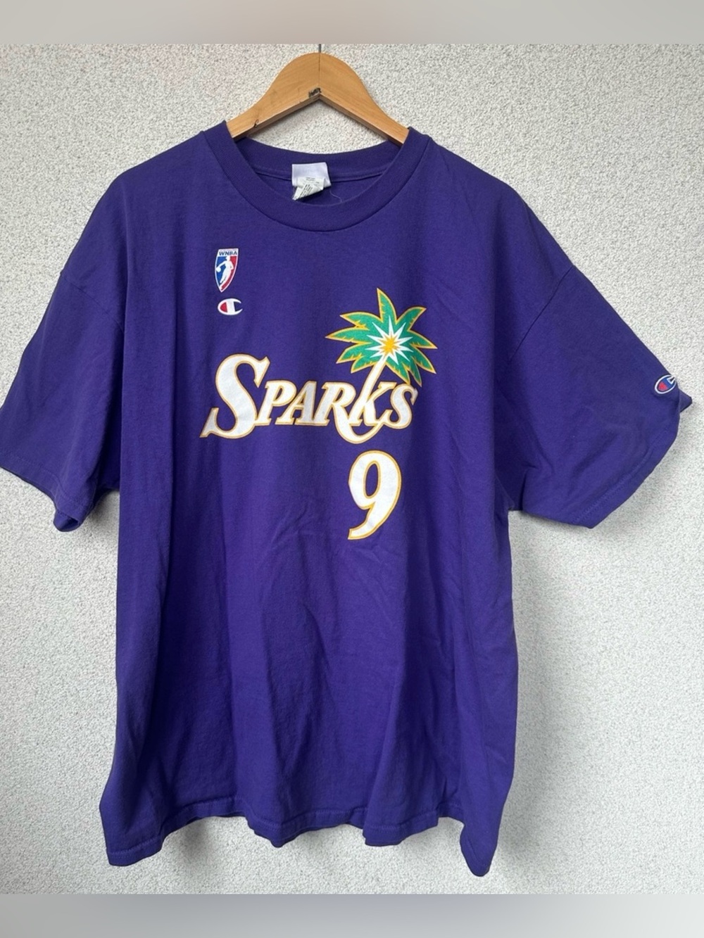 Vintage Los Angeles Sparks Lisa Leslie #9 Champion WNBA T-Shirt XXL